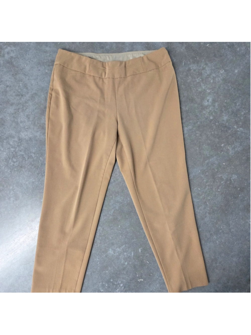 Alia Tan Straight-Leg Trousers 14P Old Money Light Academia Corporate Chic